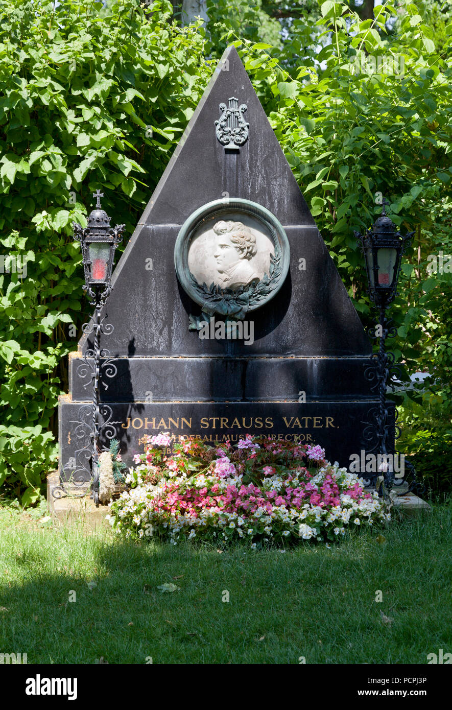 Grabmal von Johann Strauss Vater 1804-1849 Stock Photo