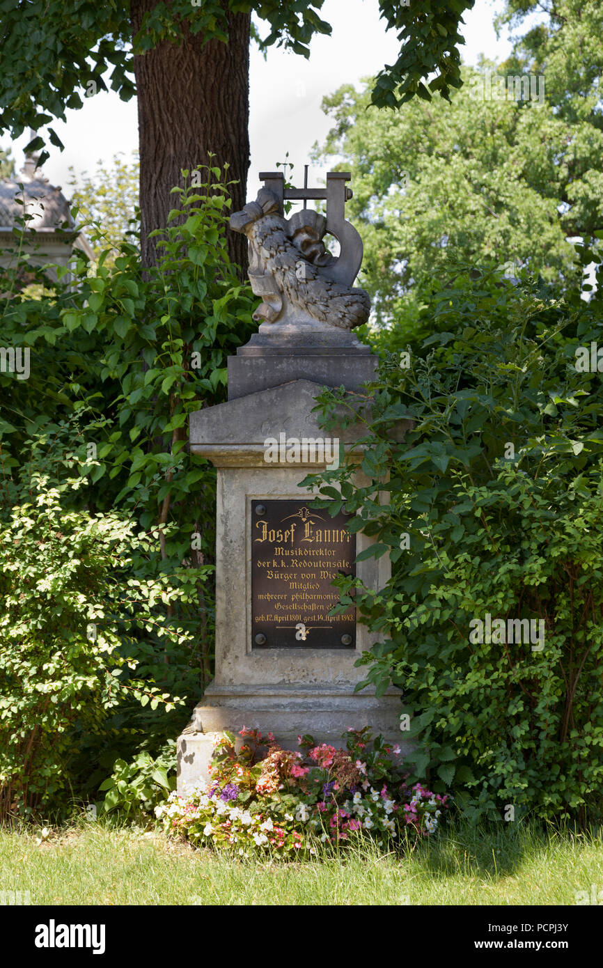 Grabmal von Josef Lanner 1801-1843, Musiker Stock Photo