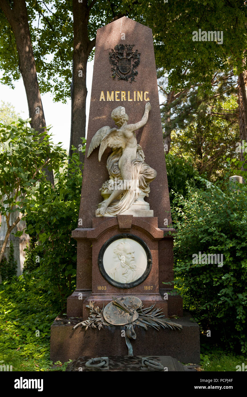 Grabmal von Friedrich von Amerling Maler 1803-1887 Stock Photo