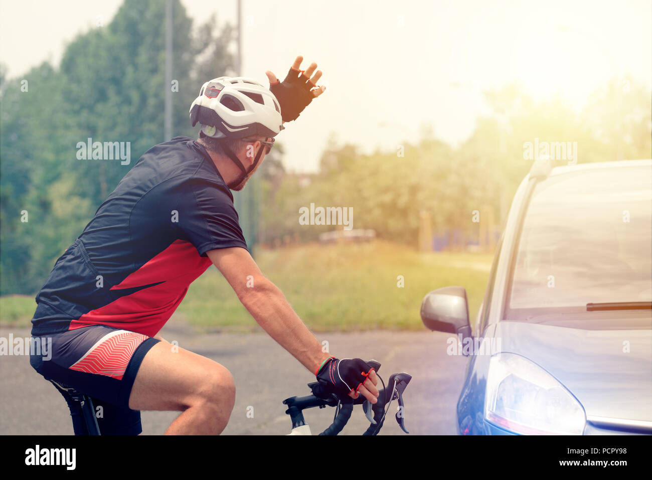 Angry Cyclist High Resolution Stock Photography and Images Alamy