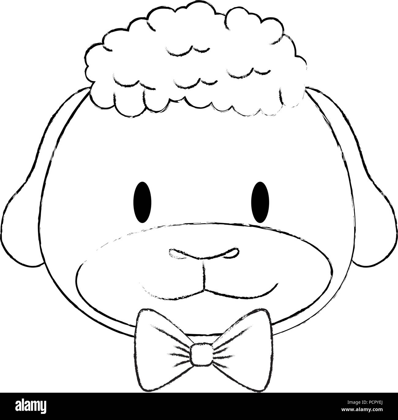 cute and adorable sheep character vector illustration design Stock ...