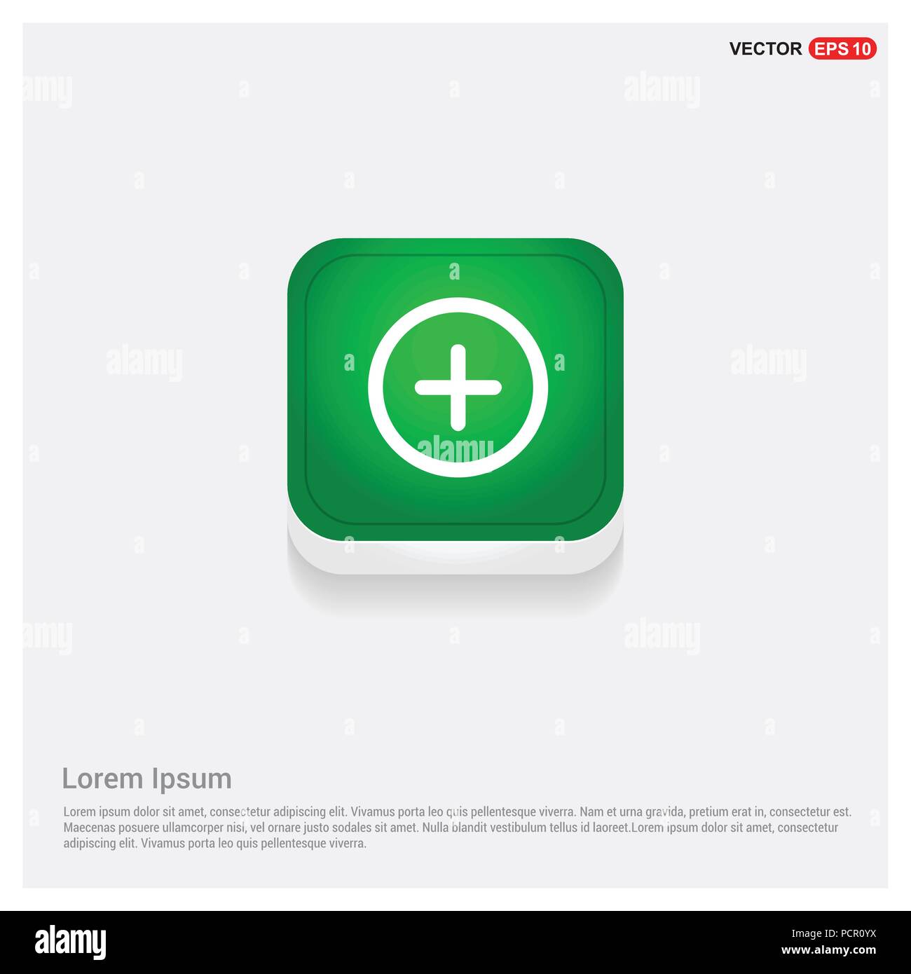 Math plus iconGreen Web Button - Free vector icon Stock Vector Image ...