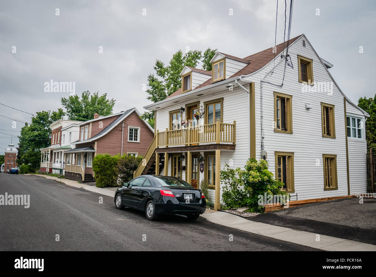 french style houses in levis quebec canada Stock Photo Alamy