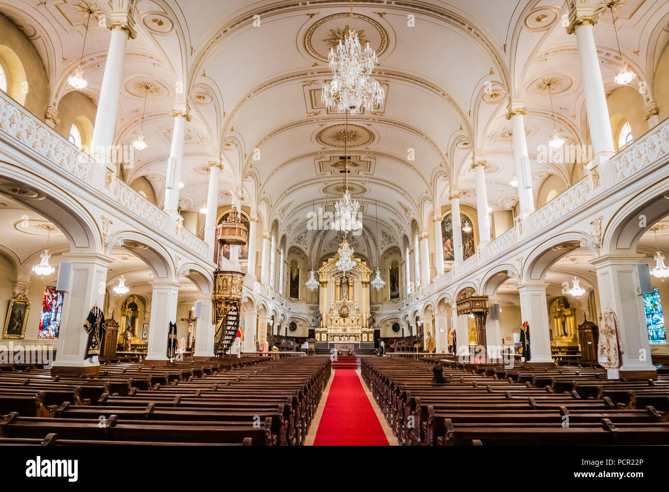 Our Lady of Victory Church in Quebec Canada Stock Photo - Alamy