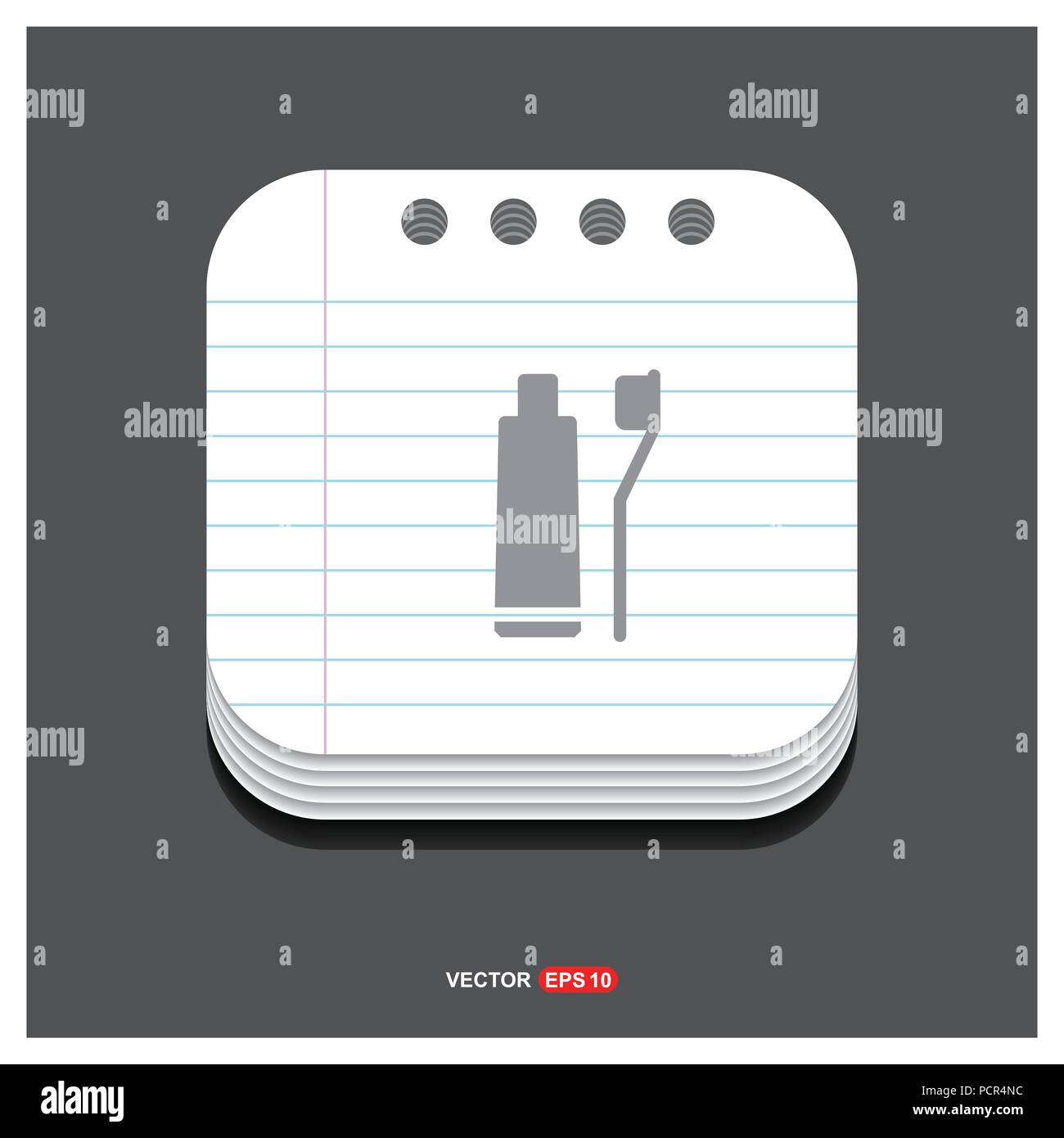 toothpaste and toothbrush icon - Free vector icon Stock Vector Image ...