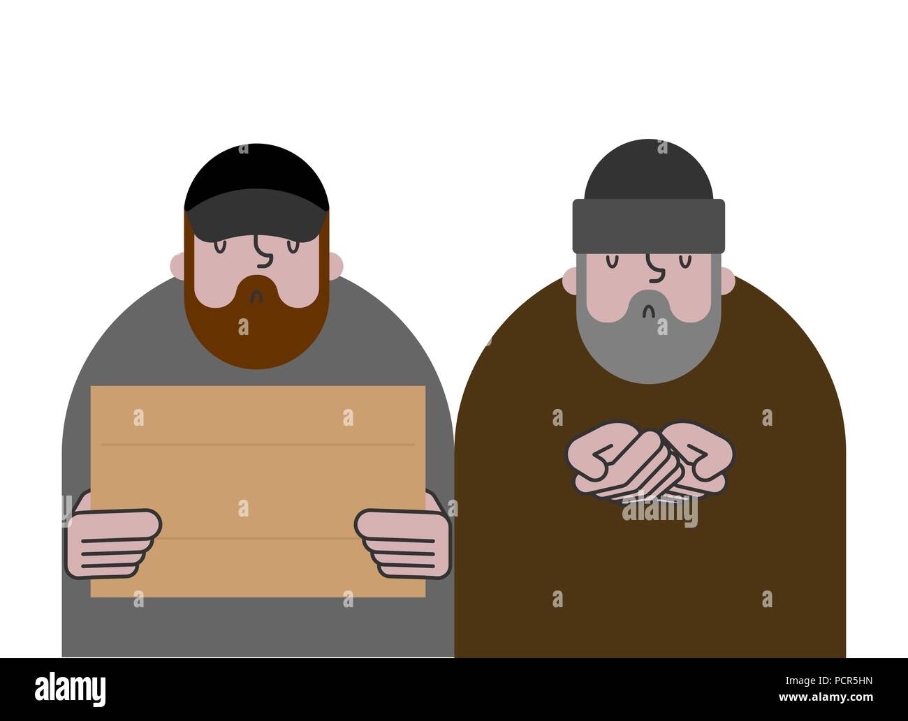 Beggar asking for money Stock Vector Images - Alamy