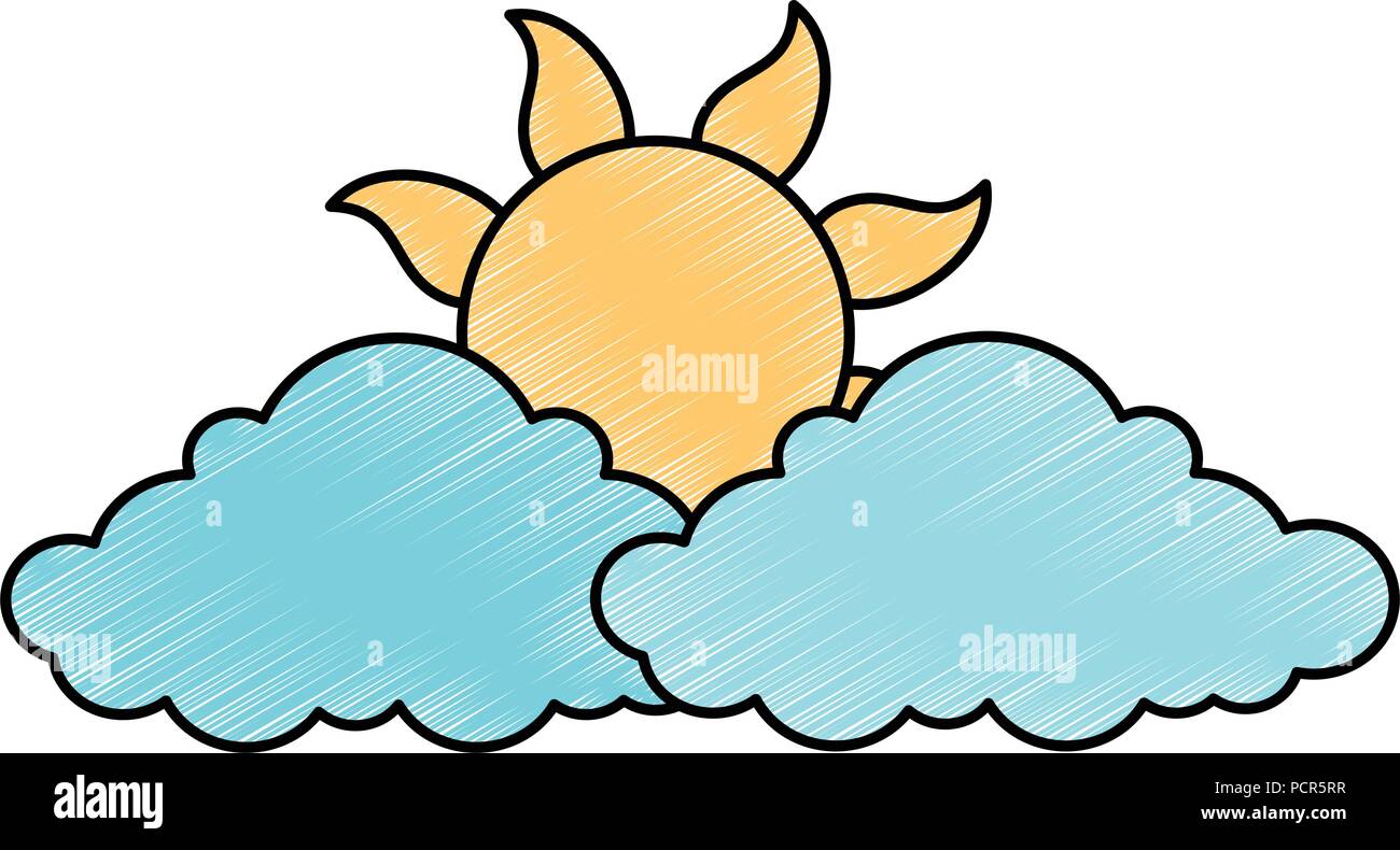 summer sun with clouds Stock Vector Image & Art - Alamy