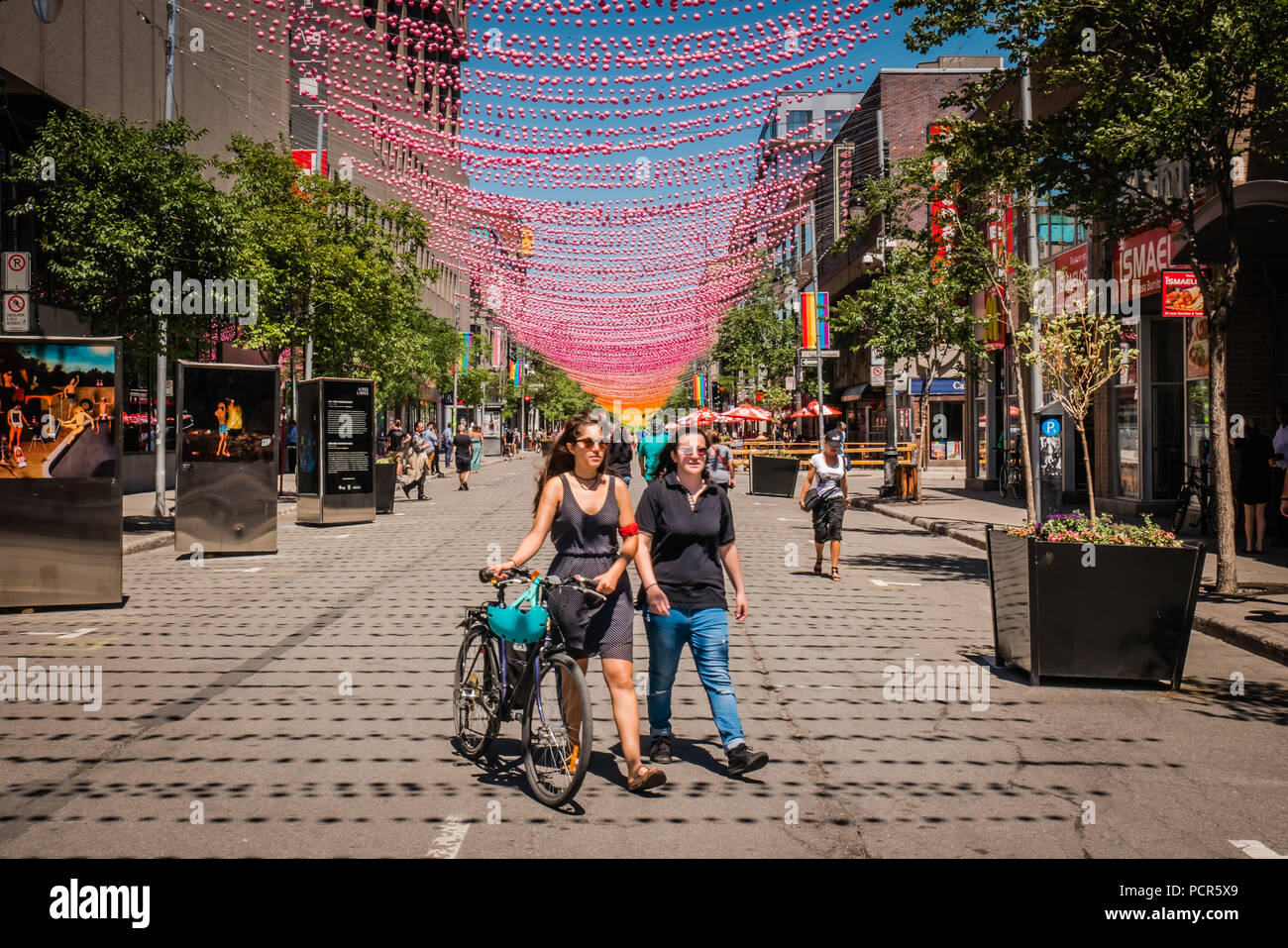 Montreal Gay Village Stock Photo