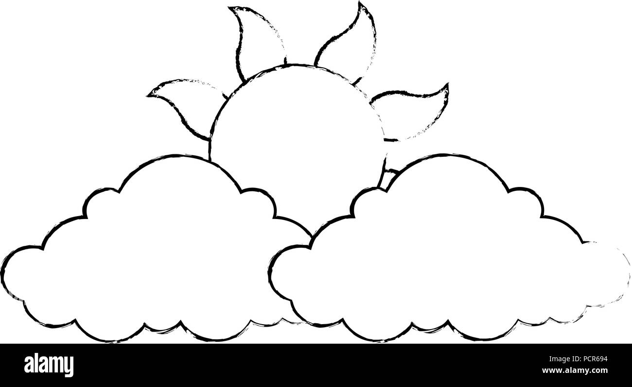 summer sun with clouds Stock Vector Image & Art - Alamy