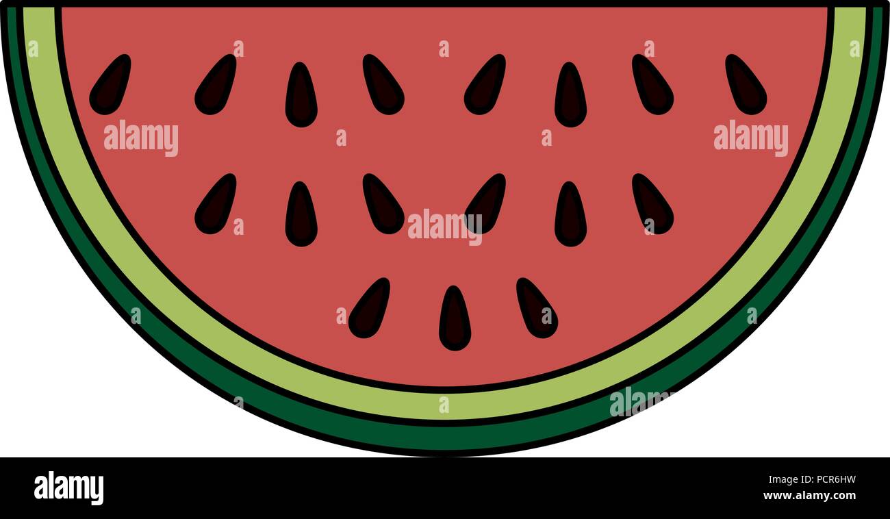 watermelon sliced fruit icon Stock Vector Image & Art - Alamy