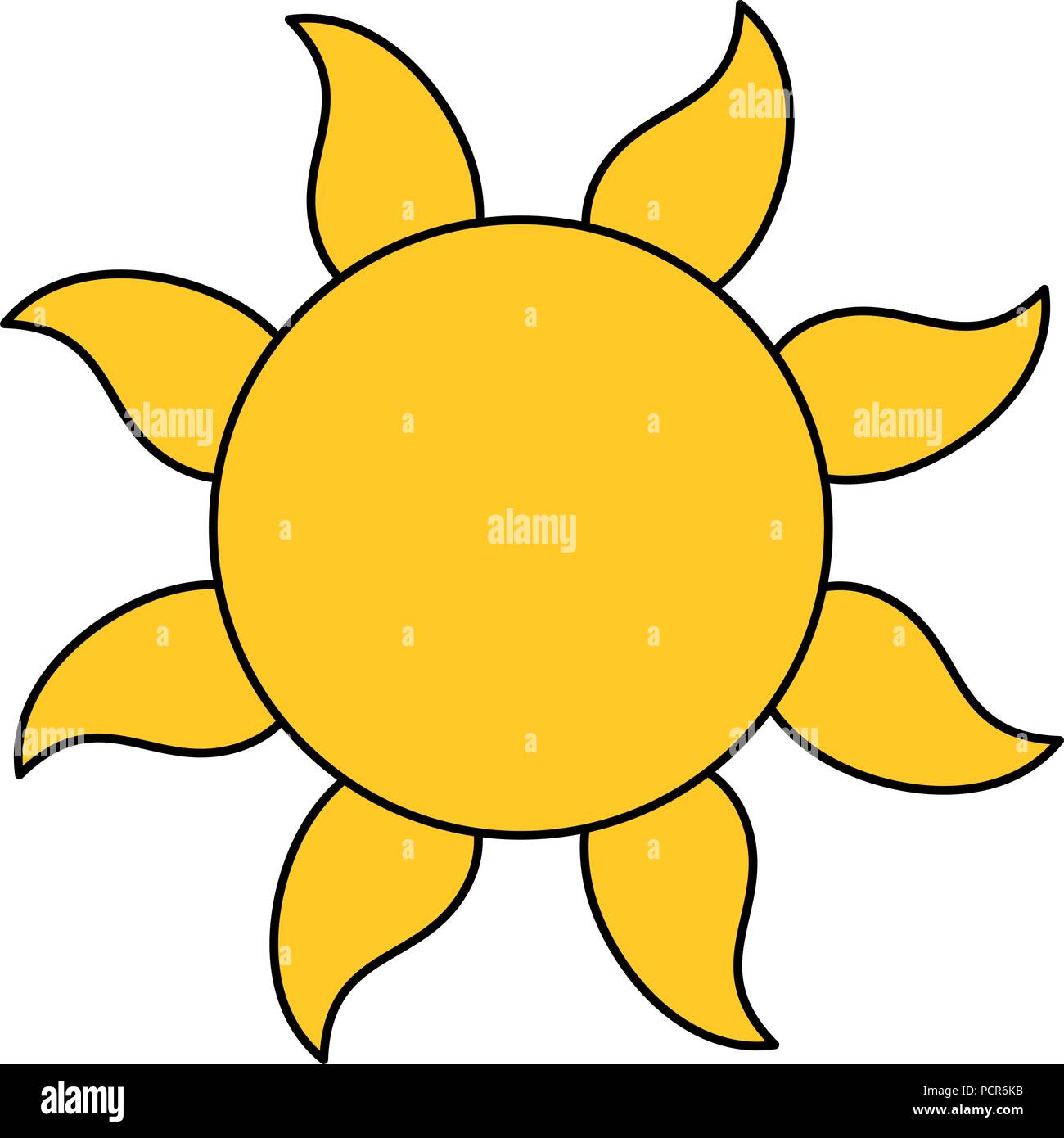 summer sun isolated icon Stock Vector Image & Art - Alamy