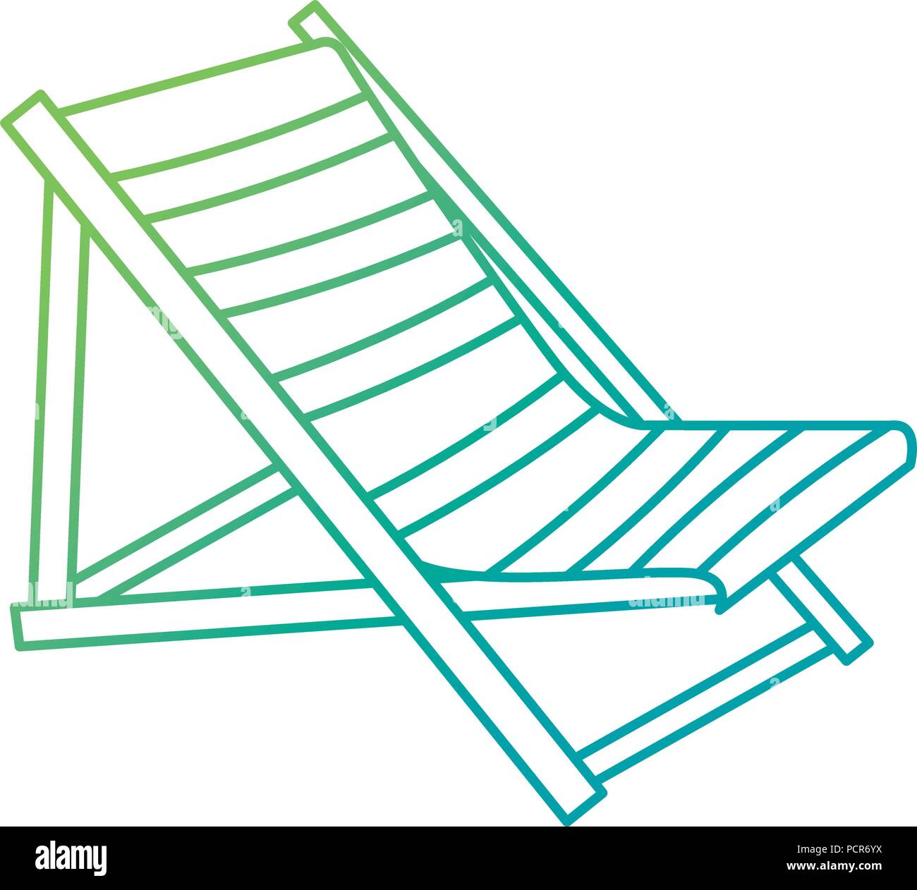 wooden beach chair icon Stock Vector Image & Art - Alamy