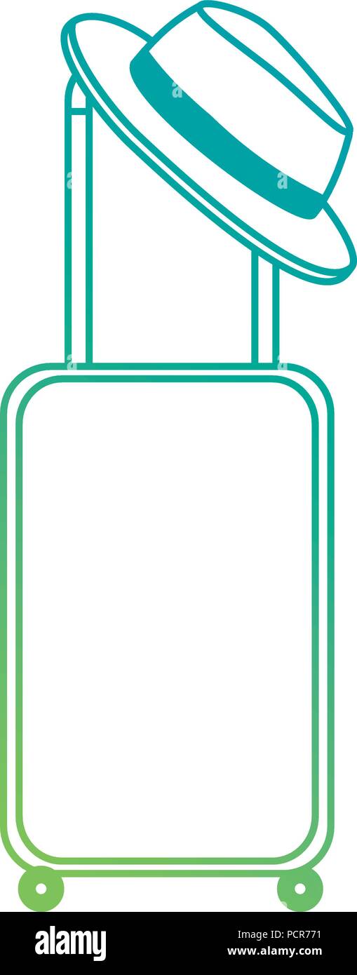 suitcase travel with summer hat Stock Vector Image & Art - Alamy