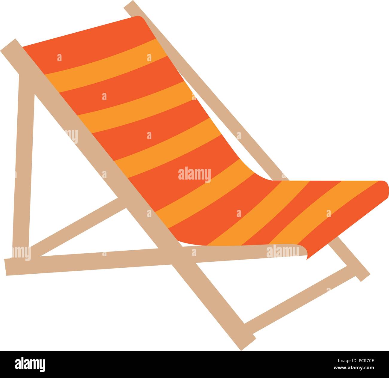wooden beach chair icon Stock Vector Image & Art - Alamy