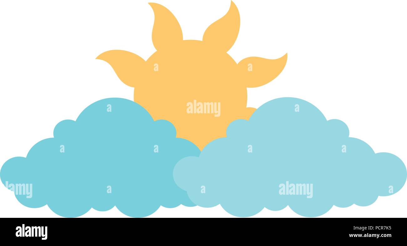 summer sun with clouds Stock Vector Image & Art - Alamy