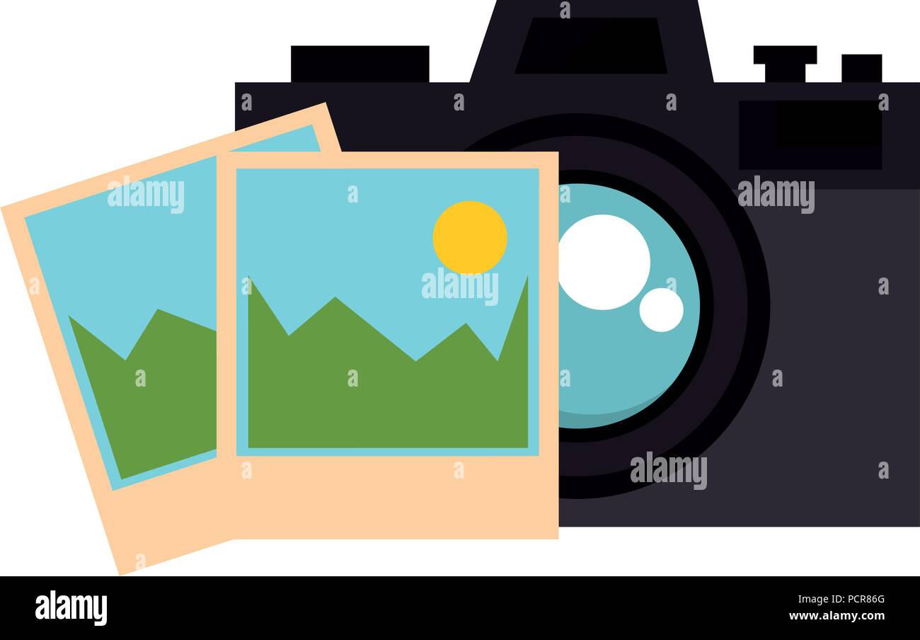 photographic camera with pictures Stock Vector Image & Art - Alamy