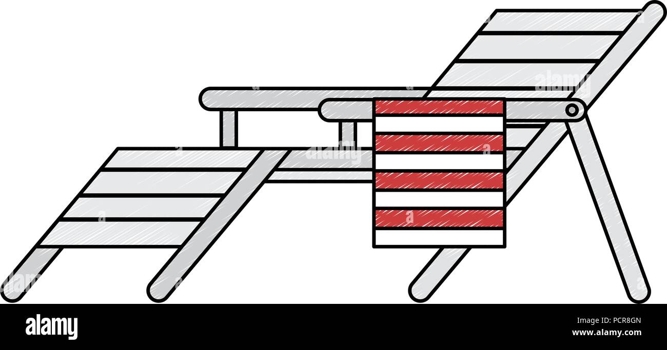 wooden beach chair icon Stock Vector Image & Art - Alamy
