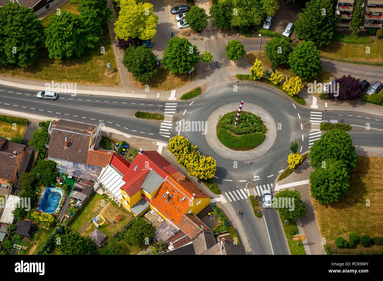 Roundabout with landmark landwehrstrasse hires stock photography and
