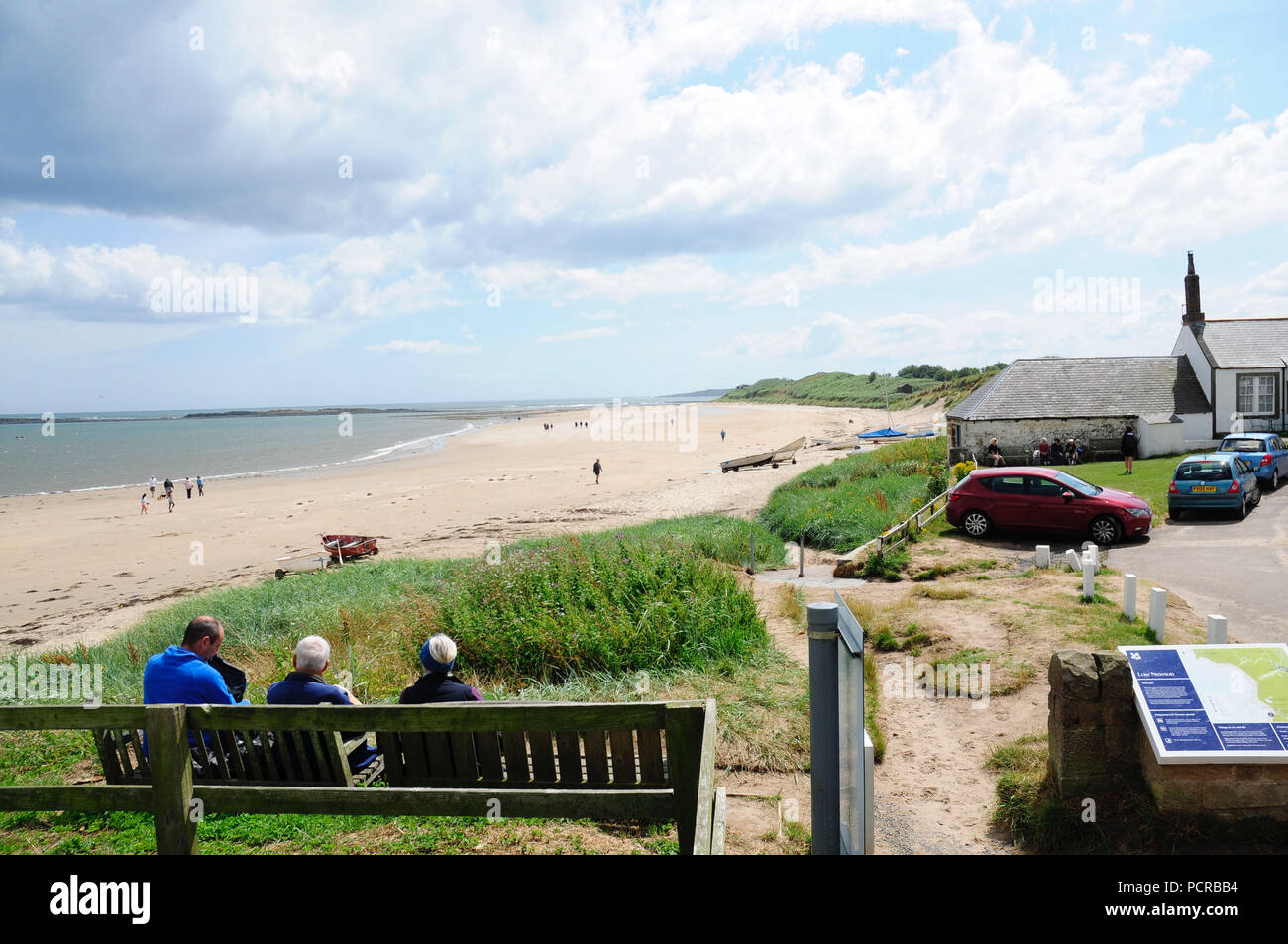 The beach at Low Newton by the Sea on the Northumberland Coast Path in Northumbria Stock Photo