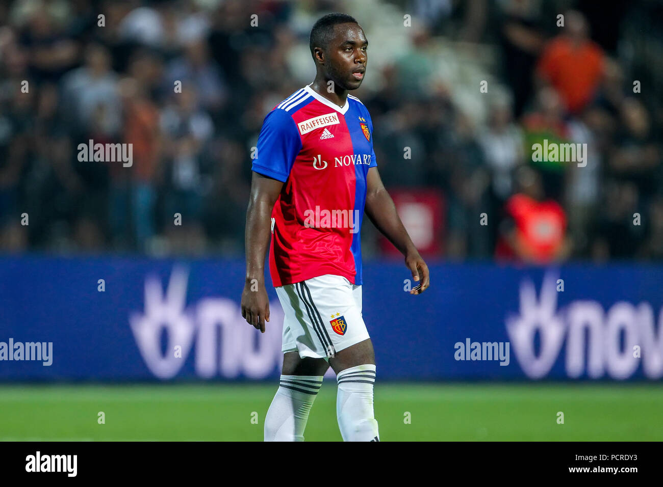 Thessaloniki, Greece - July 24, 2018: Player of Basel Eder Balanta in action during the UEFA Champions League Second qualifying round , 1st  match bet Stock Photo