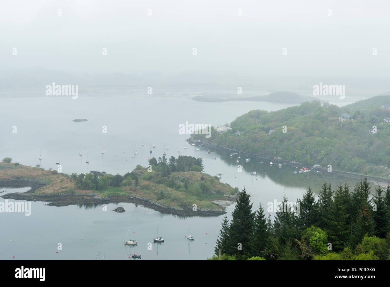 views of the kintyre peninsula in a cloudy day Stock Photo