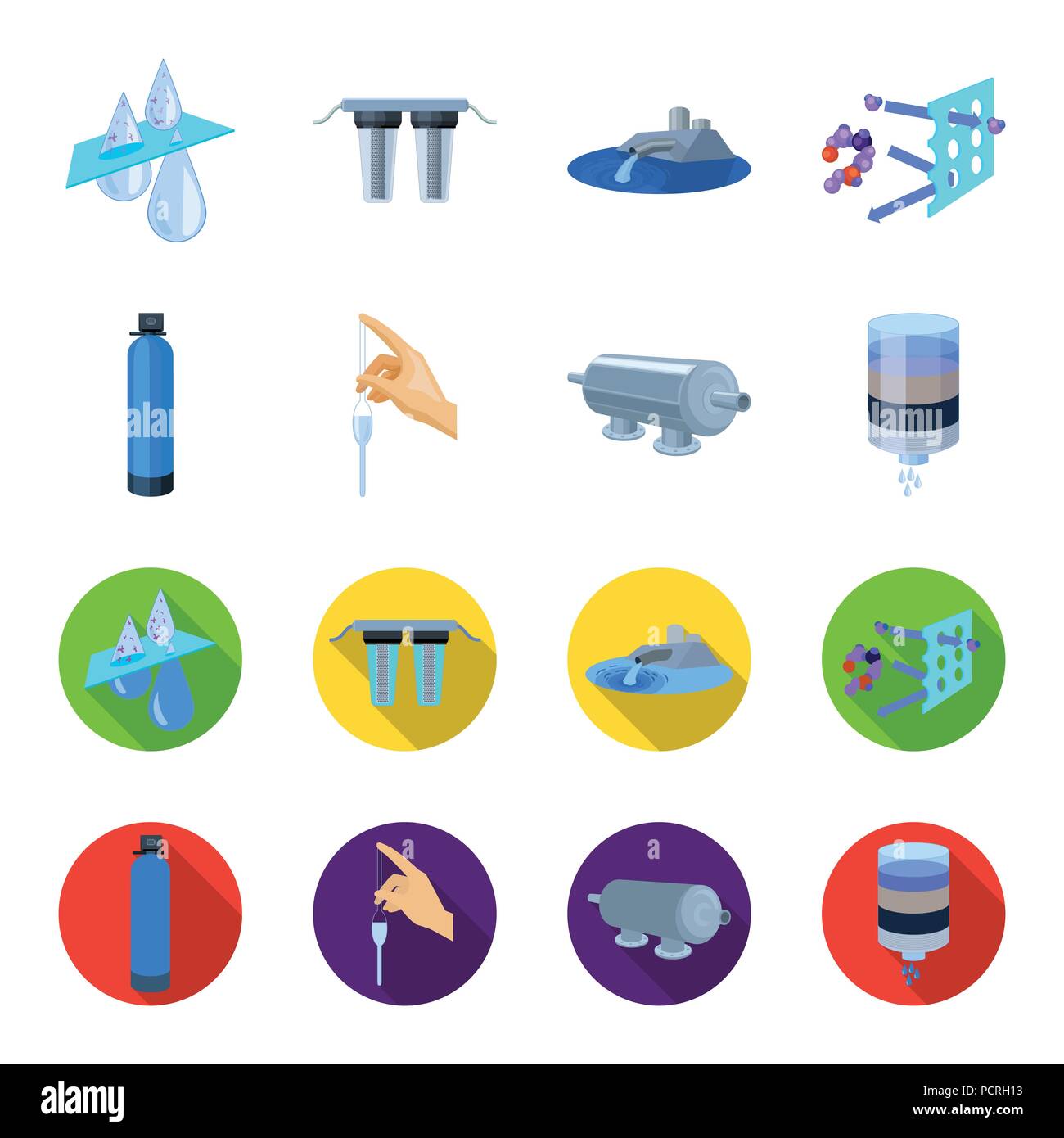 Purification, water, filter, filtration .Water filtration system set  collection icons in cartoon,flat style vector symbol stock illustration  Stock Vector Image & Art - Alamy