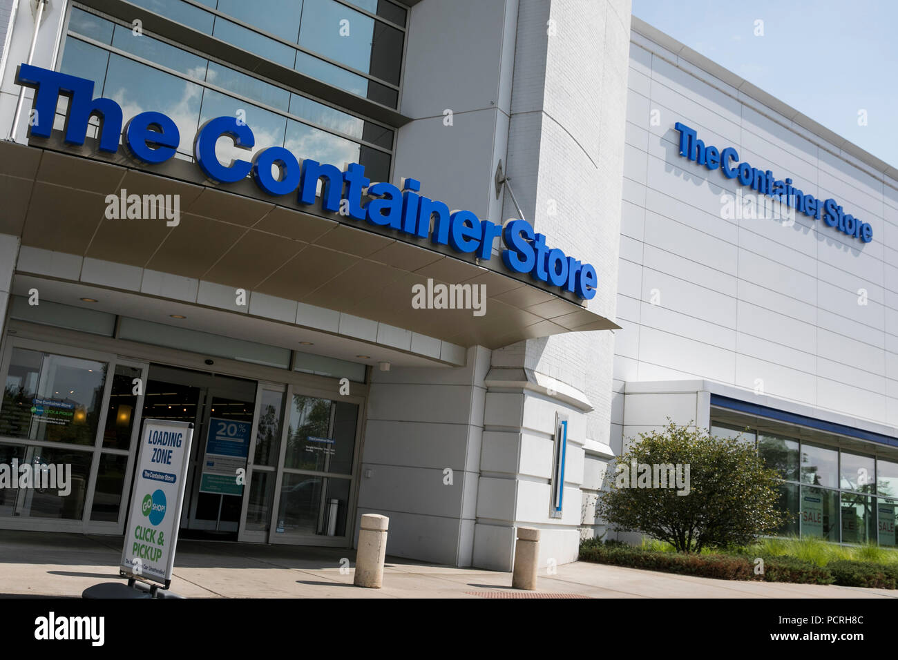 A logo sign outside of a The Container Store retail store in Broomfield