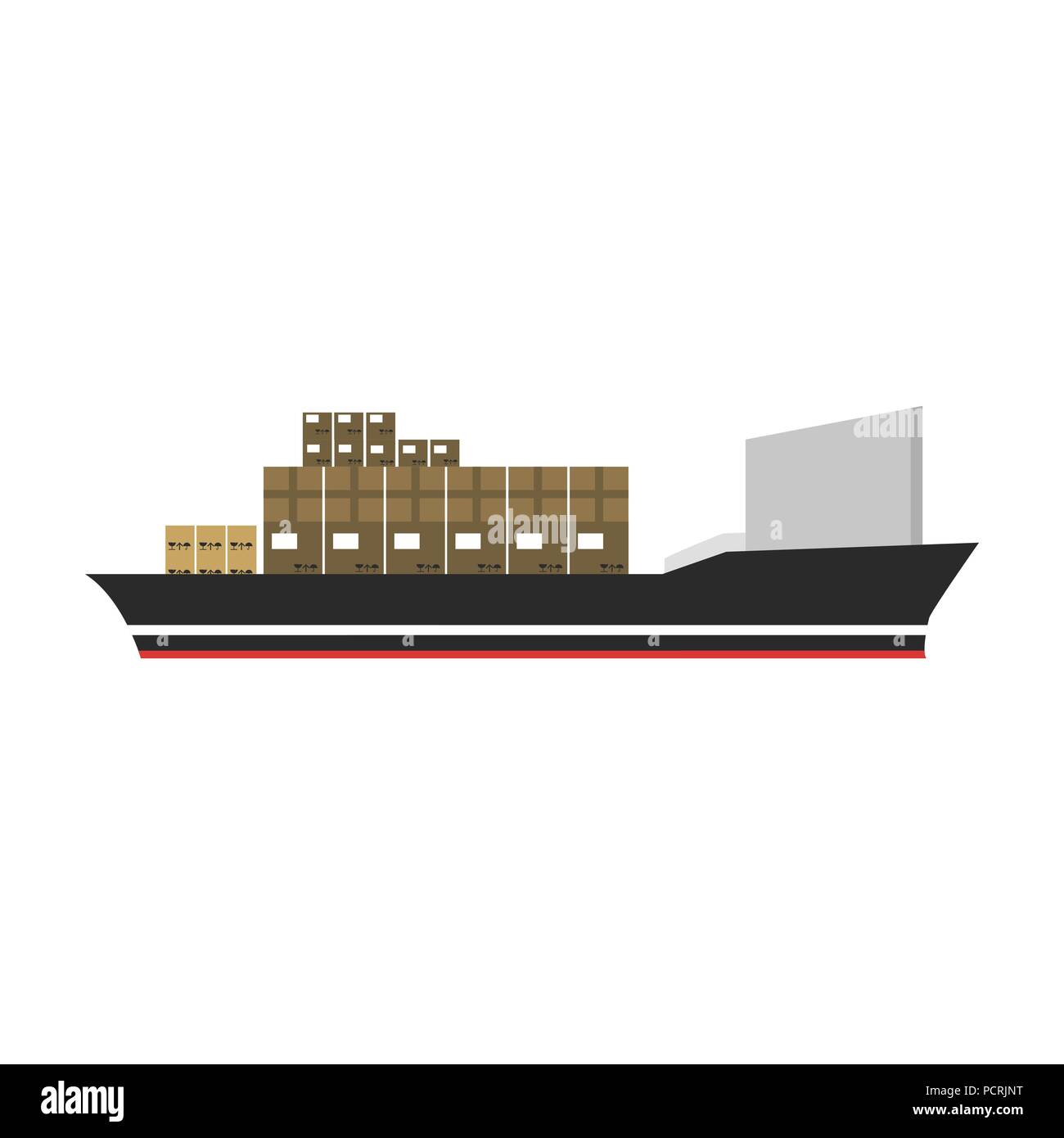 Cargo ship icon of vector illustration for web and mobile design Stock ...