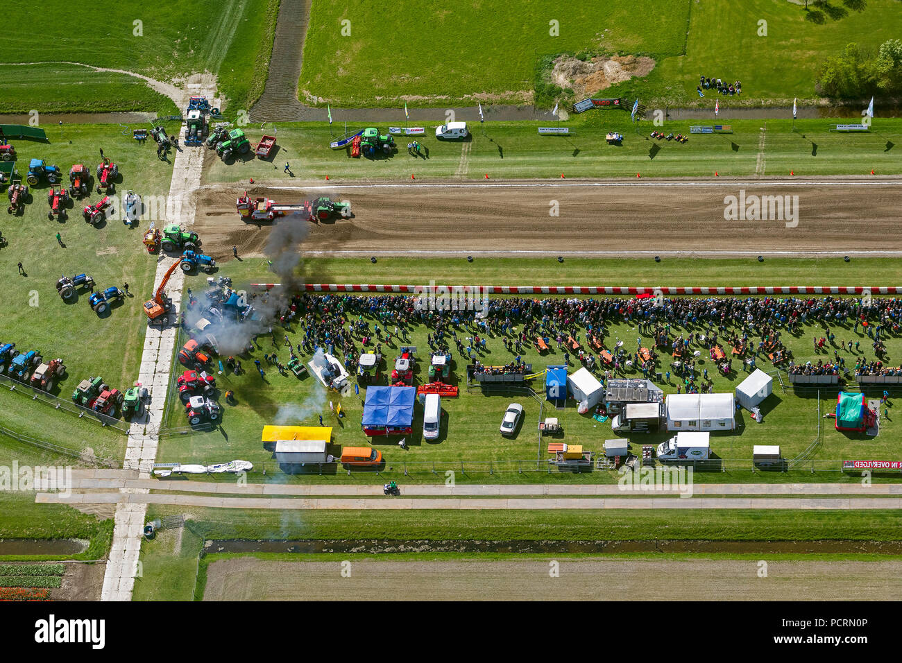 Tractor pulling Festival in Hensbroek, Hensbroek, Holland, North Holland, Netherlands, Europe Stock Photo
