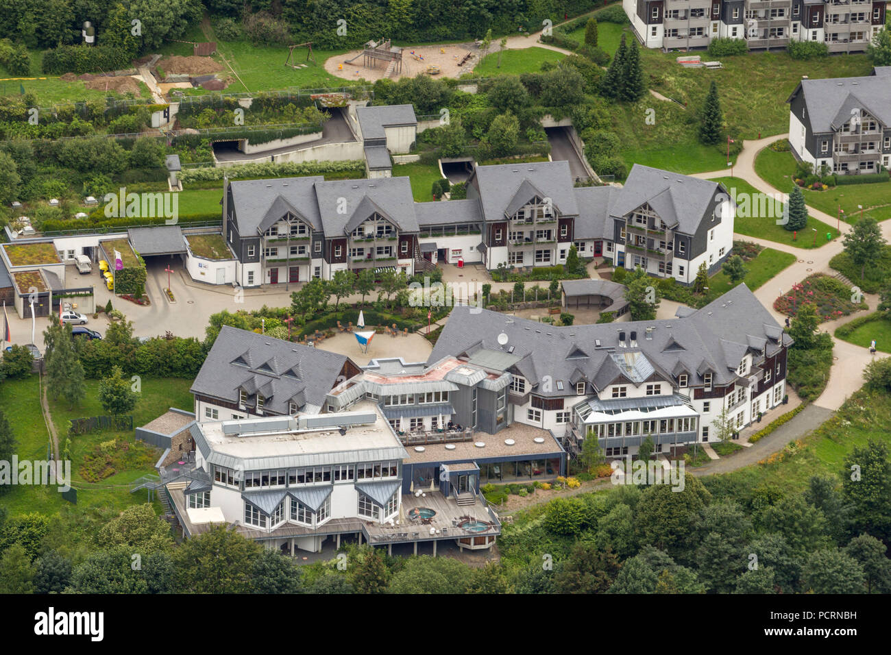 Aerial photo, holiday apartments Hapimag Winterberg Hava Beteiligungs