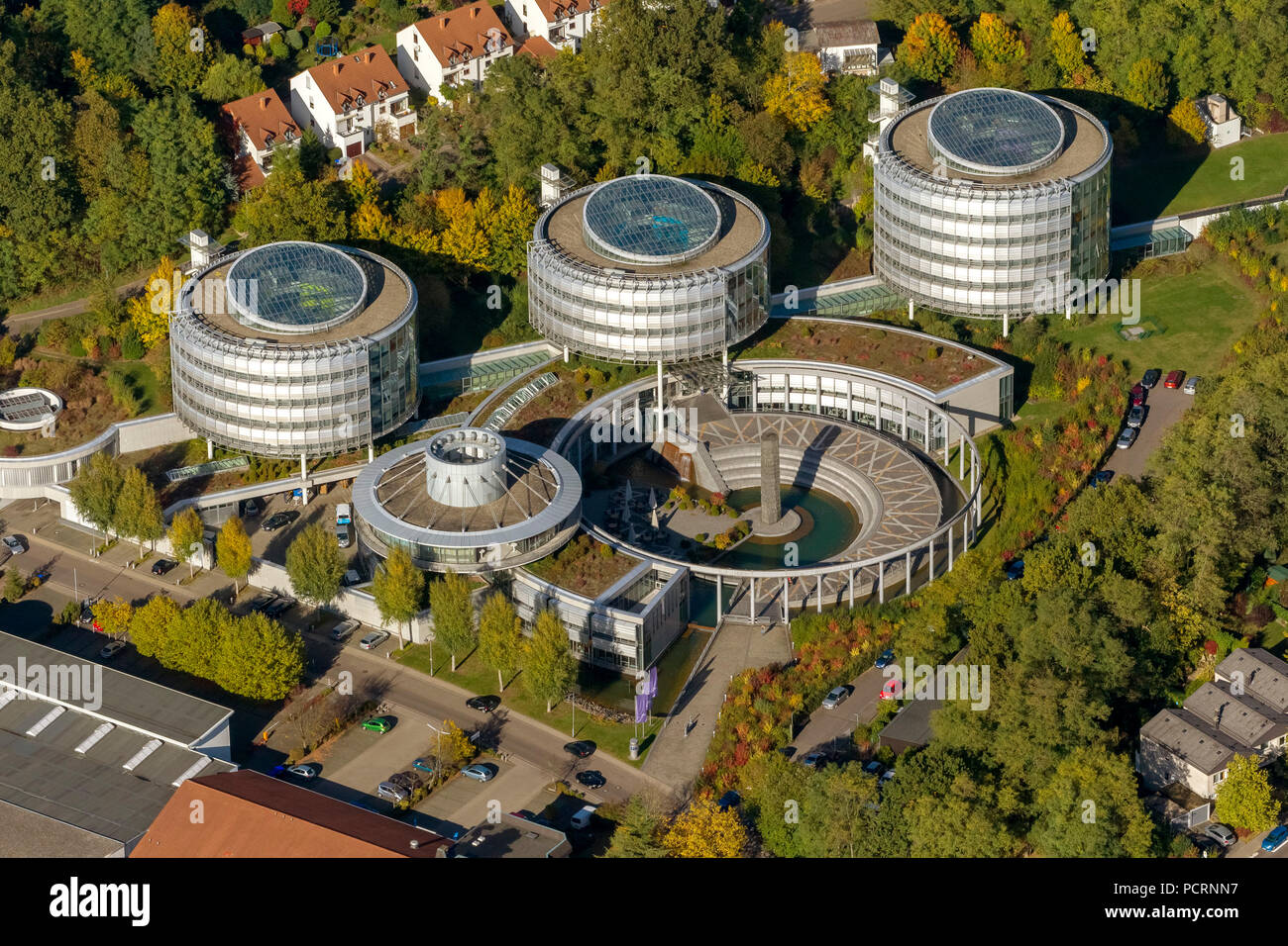 Aerial photograph, Union Krankenversicherung AG, UKV building, insurance company, Saarbrücken, Saarland, Saarland, Germany, Europe Stock Photo