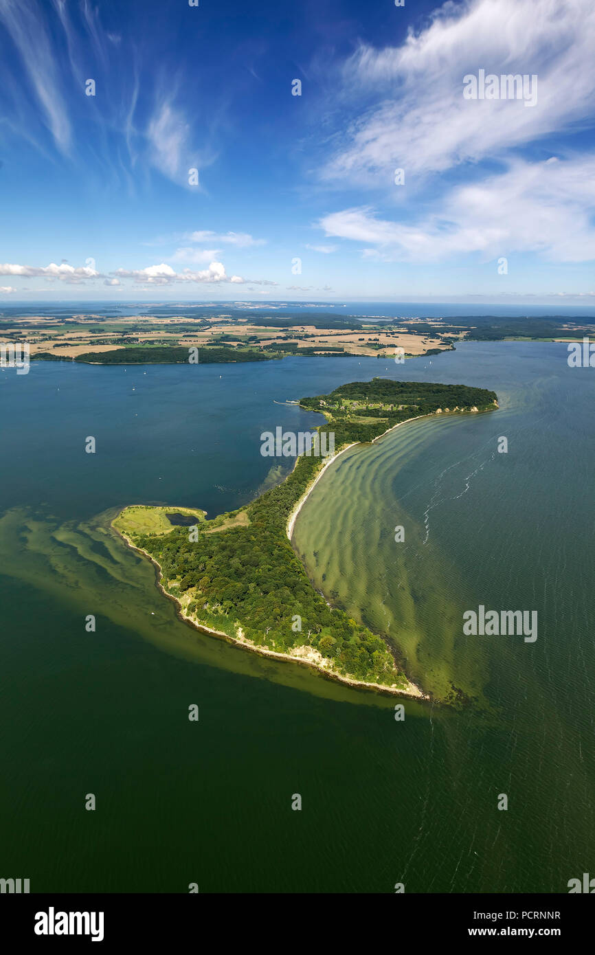 Aerial view, holiday island Vilm, island of former state council chairman Honecker, island Vilm, Putbus, island Rügen, Mecklenburg-West Pomerania, Germany, Europe Stock Photo