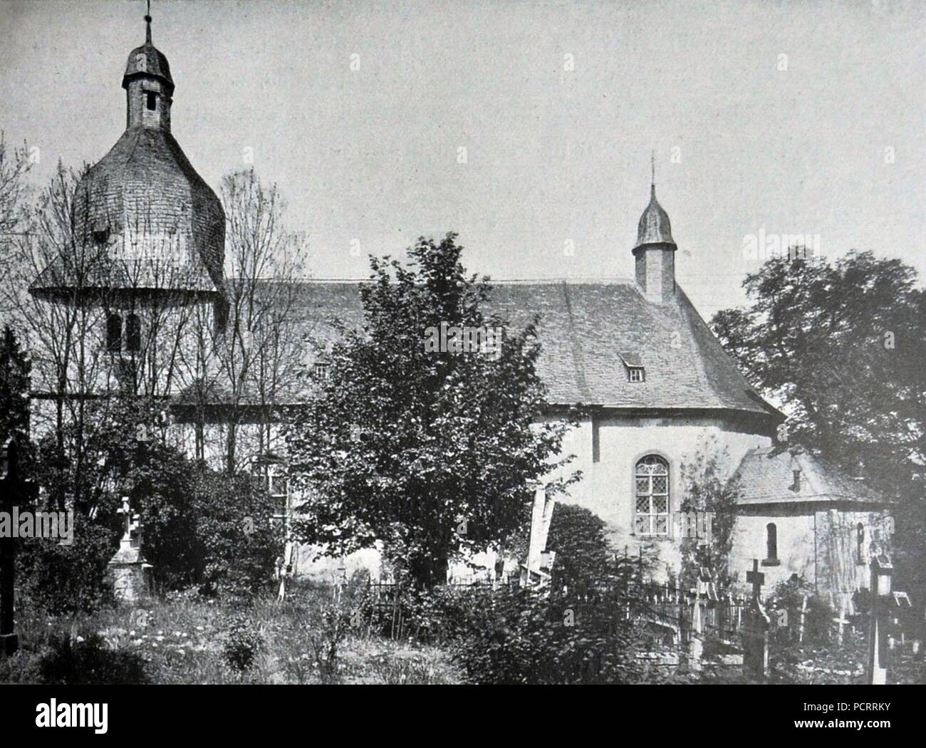 Alme Südansicht der Pfarrkirche Aufnahme von 1914. Stock Photo