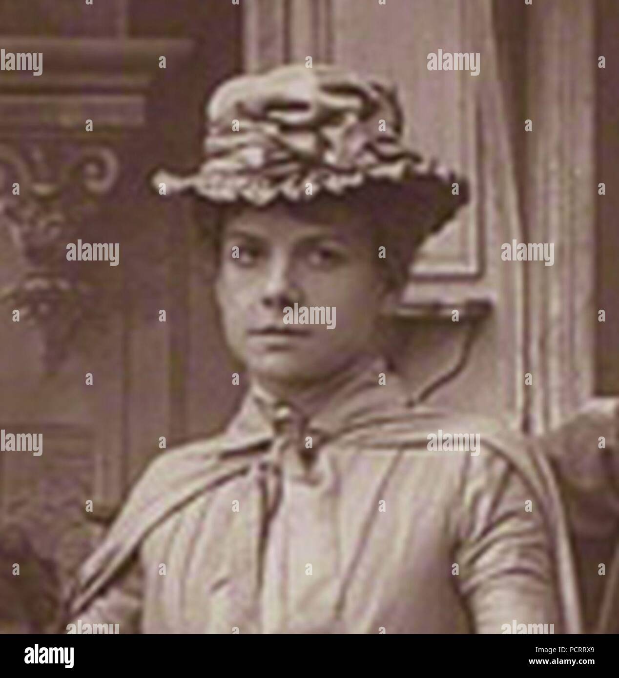 Alma Murray in A Run of Luck at Drury Theatre by Herbert Rose Barraud 1886 (cropped). Stock Photo