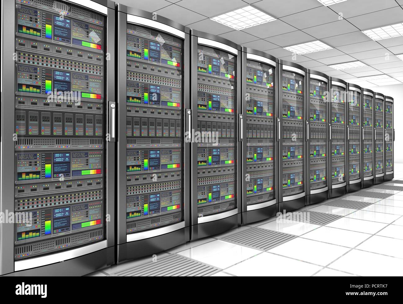 network workstation server room concept 3d illustration Stock Photo Alamy