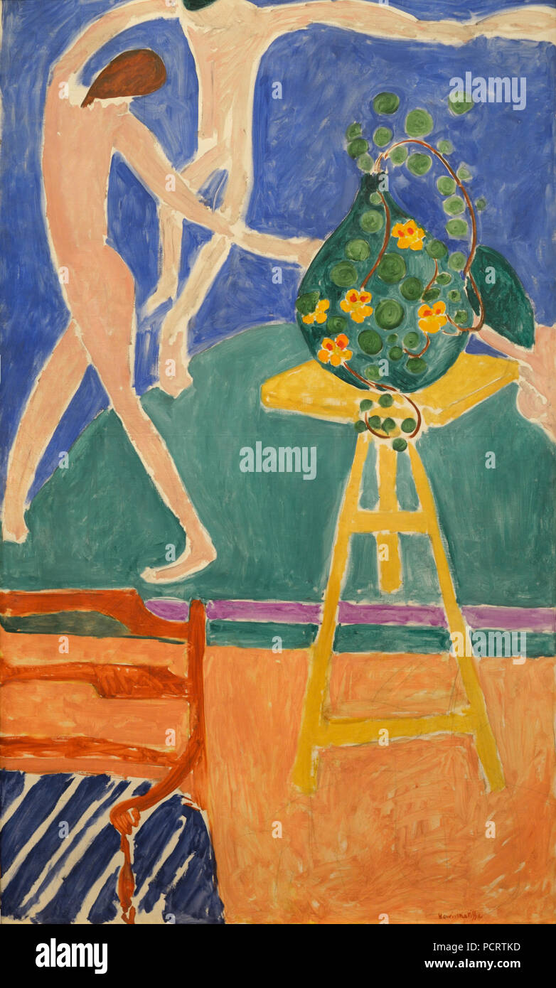 Matisse painting, Nasturtiums with the Painting 'Dance', 1912 Stock Photo