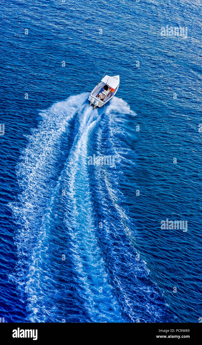 Boat Speeding Away Stock Photo - Alamy