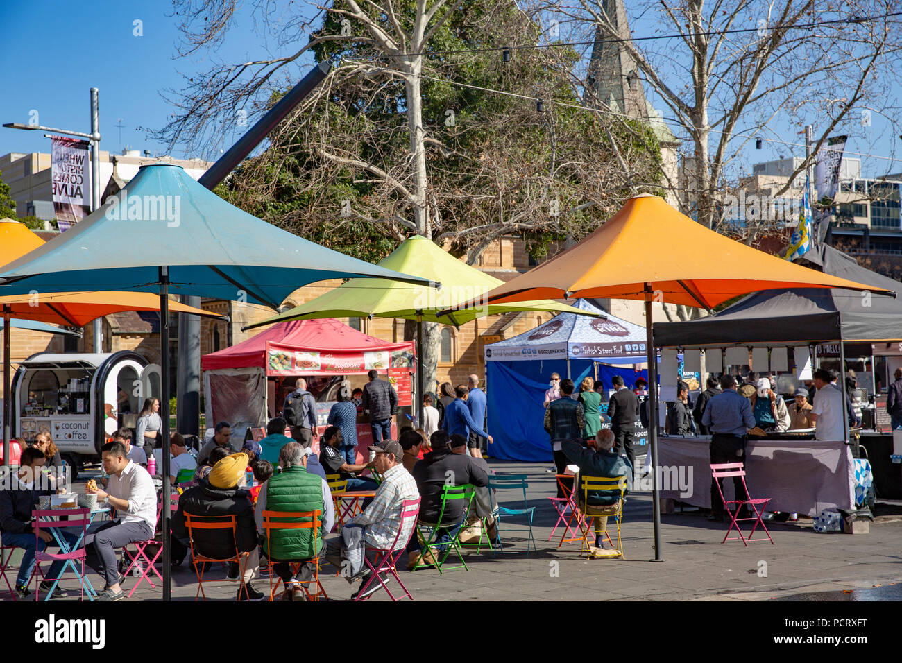 Community food and drinks stalls in Parramatta city centre,Western ...