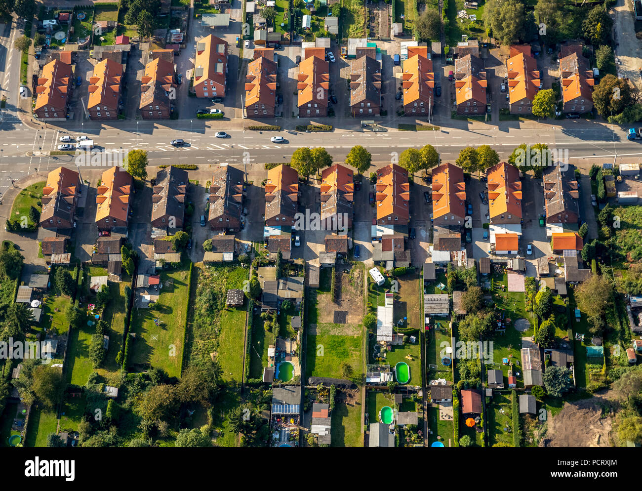 Gladbecker street mining settlement, street settlement with backyards
