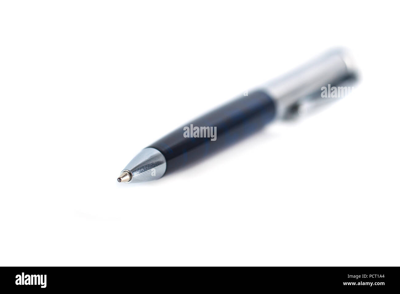 Blue ballpoint pen isolated on white background Stock Photo - Alamy
