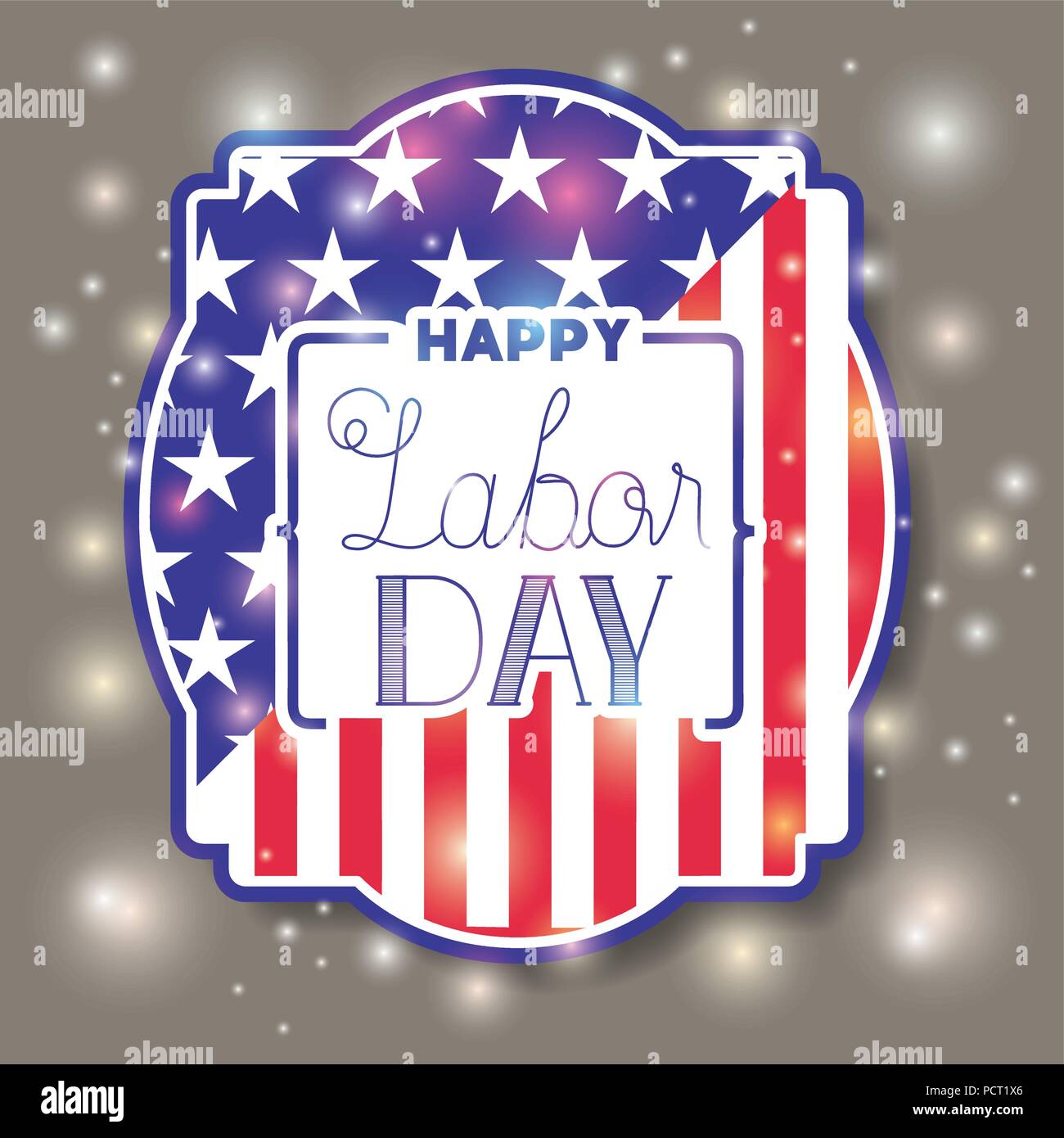 happy labor day with usa flag frame Stock Vector Image & Art - Alamy