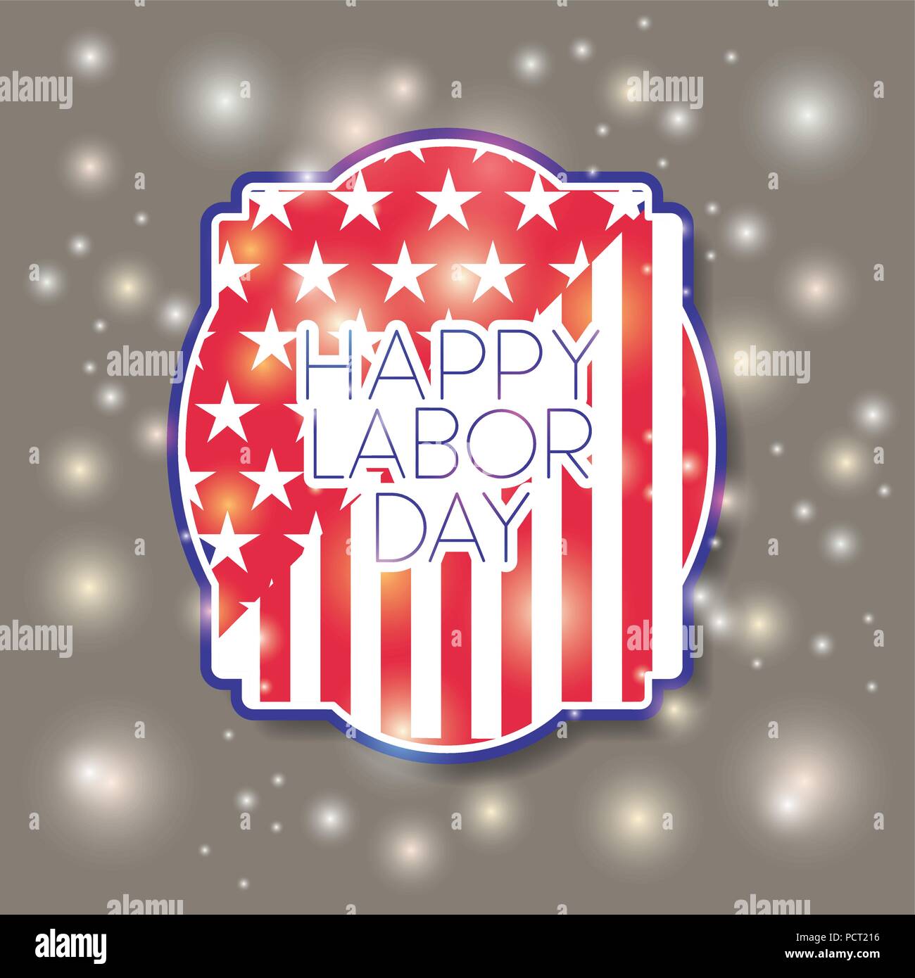 happy labor day with usa flag frame Stock Vector Image & Art - Alamy