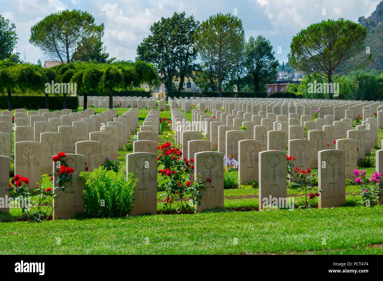 British war Cemetery at Cassino, Italy Stock Photo