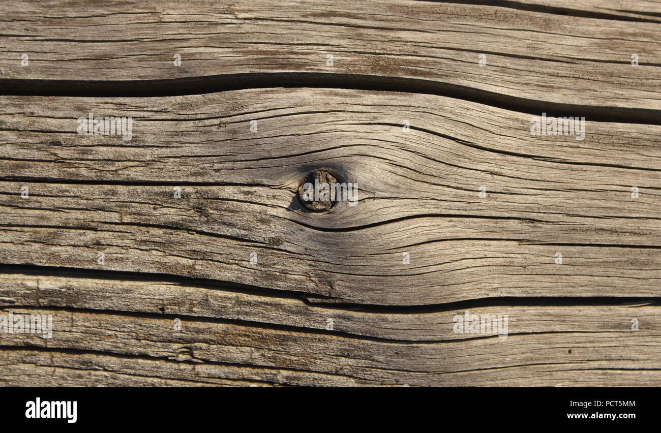 Old shaky wood plank with khot texture photo Stock Photo