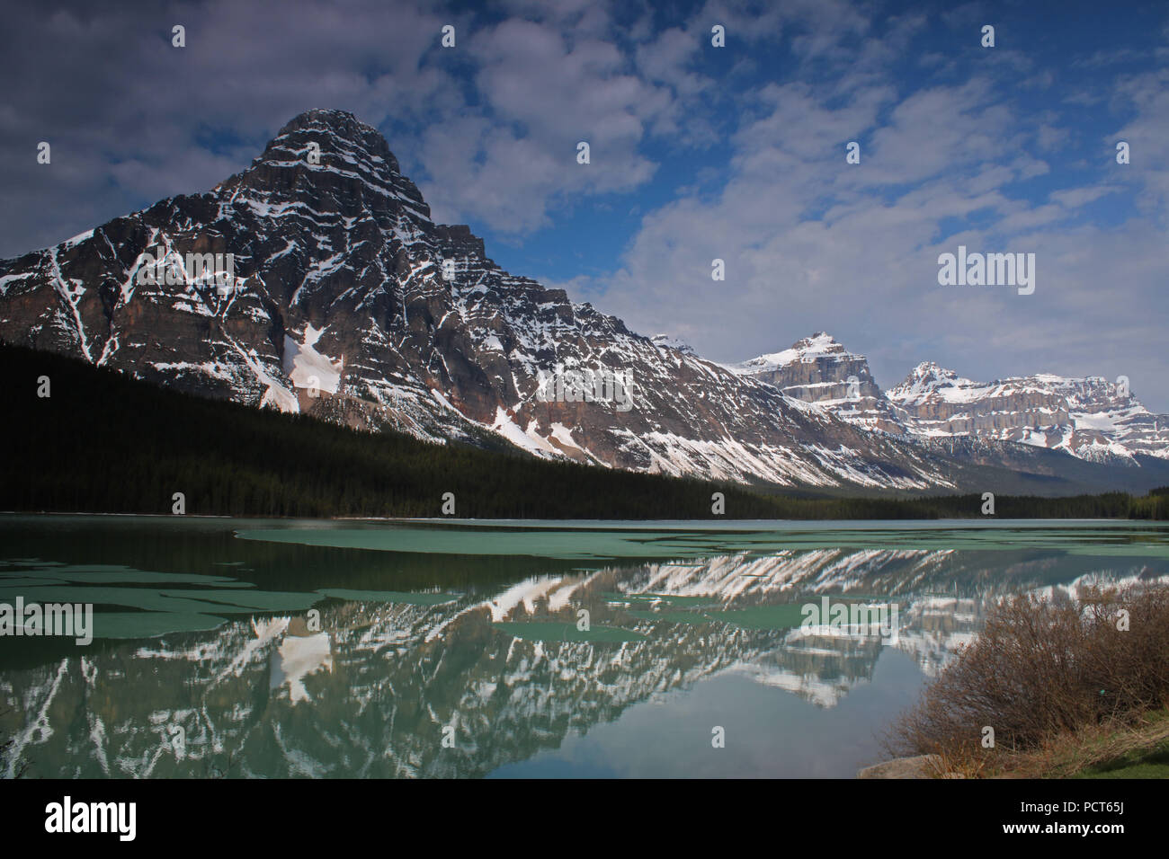 Waterfowl Lake. Banff National Park, Alberta, Canada Stock Photo