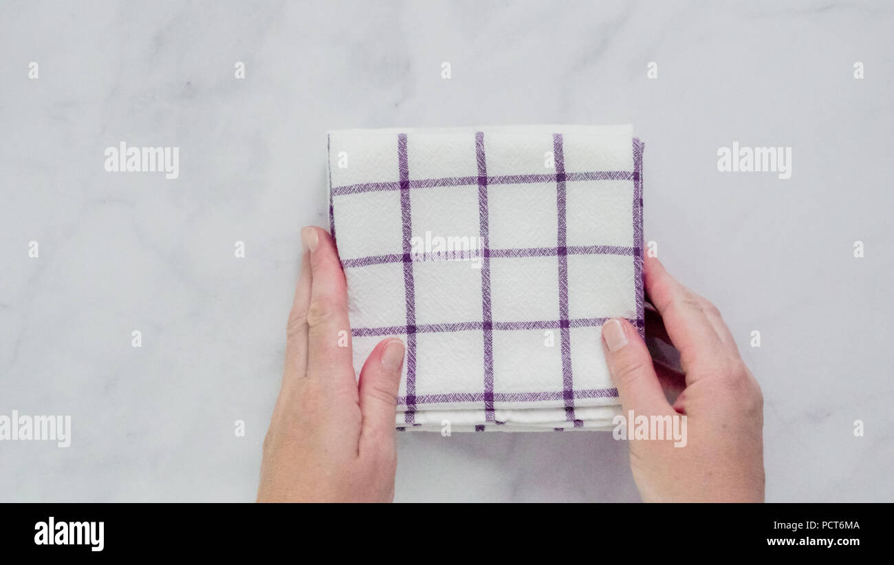 white patterned towels