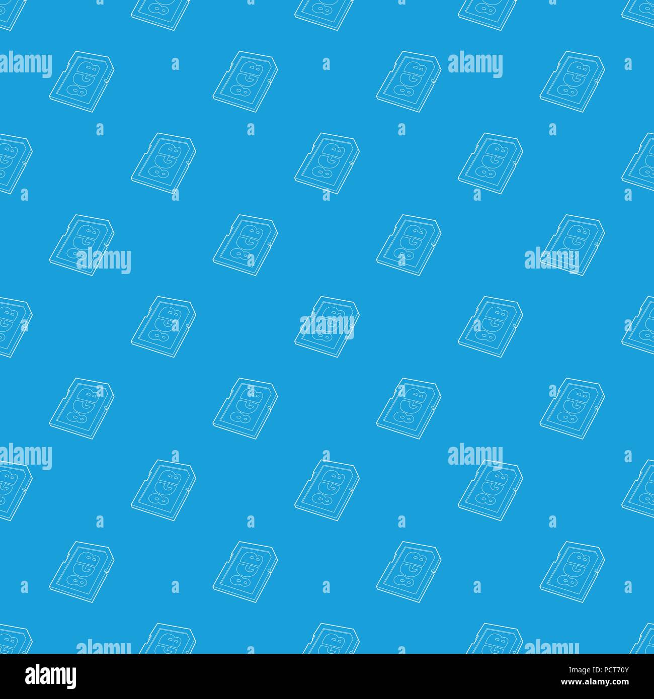 Memory card 8 gb pattern vector seamless blue Stock Vector