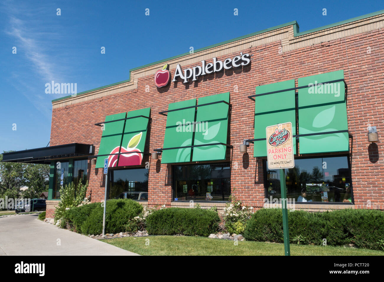 Applebee's Restaurant Exterior in Great Falls, Montana, USA Stock Photo
