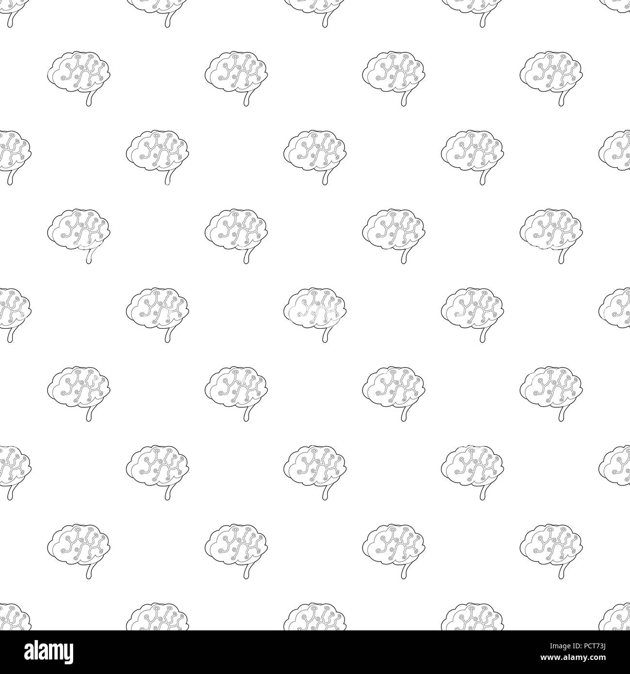 Sensors on human brain icon, outline style Stock Vector Image & Art - Alamy