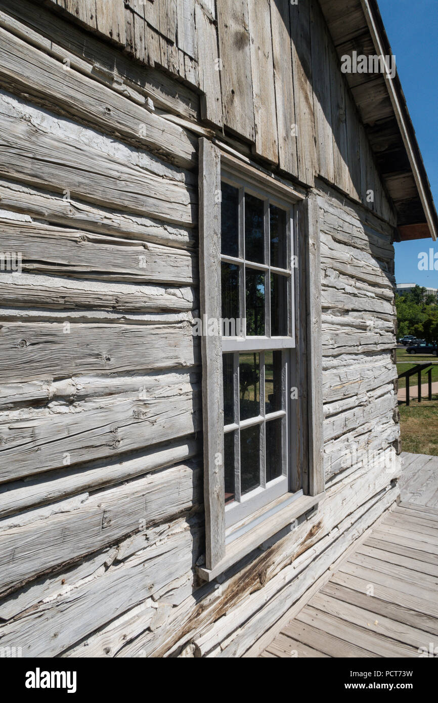 Vinegar Jones' Cabin in Gibson Park is an 1884 historic site, Falls